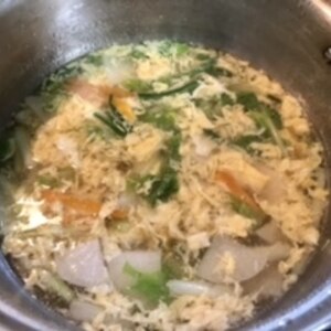 野菜たっぷり 卵スープ